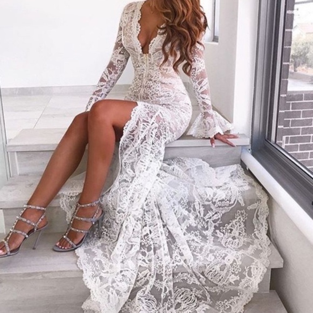 White Runway Gown